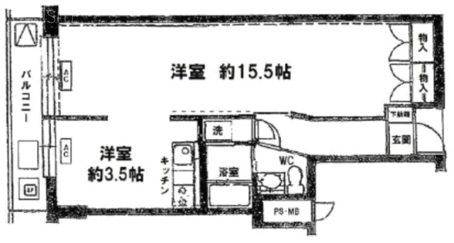 代官山風の館204 間取り図