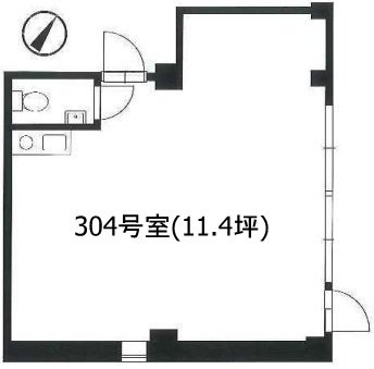 麻仁ビル渋谷(まにビル)ビル304 間取り図