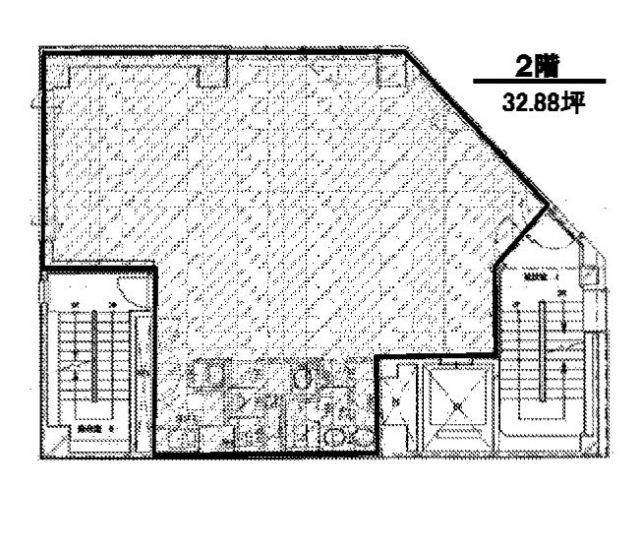 南麻布古川ビル2F 間取り図