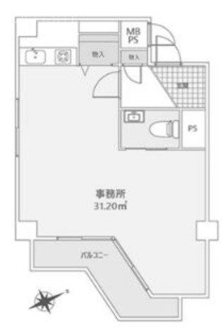 ライオンズプラザ調布ビル2F 間取り図