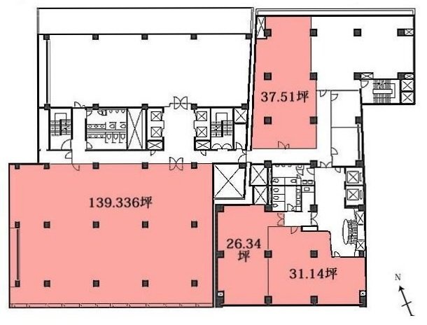 虎ノ門実業会館(本館)B 間取り図