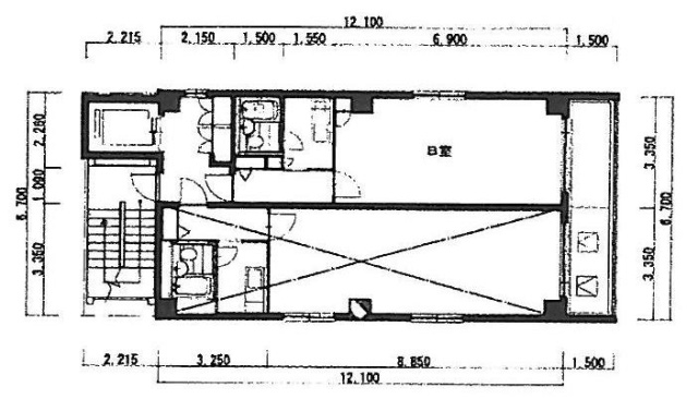 江沢ビルB 間取り図