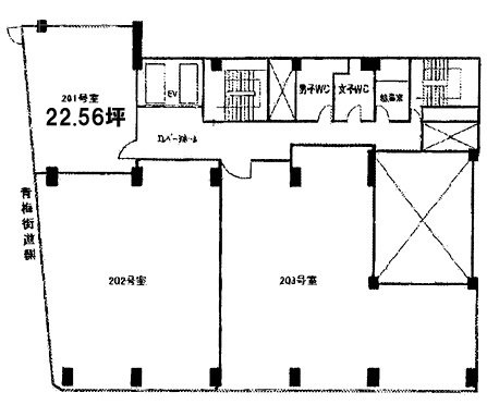 新宿ロイヤルビル201 間取り図