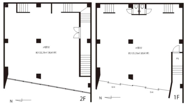 第二大津ビル1F～2F 間取り図