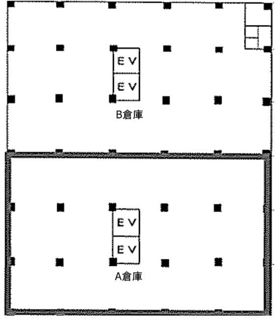 東京食品事業所支店ビル1号A倉庫 間取り図