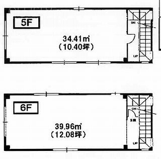 KUS日本橋浜町ビル5F～6F 間取り図