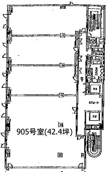 竹生第2(たけおだい2)ビル905 間取り図
