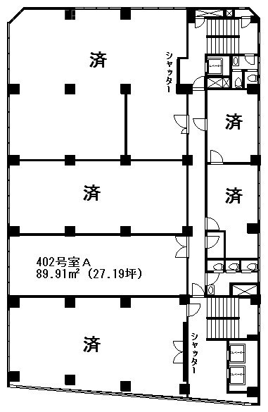 第2電波ビル402A 間取り図