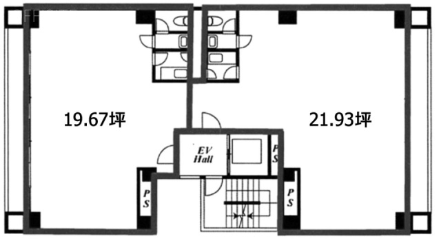 麹町1丁目3番地ビル5F 間取り図