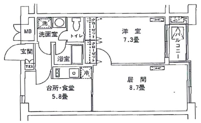 プラザ南大井ビル403 間取り図