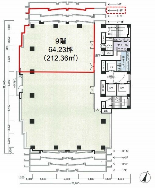 ラウンドクロス川崎9F 間取り図