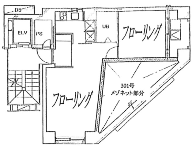 麻布十番ミレニアムタワー401 間取り図