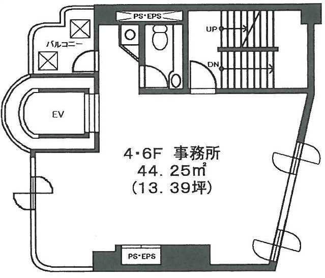 ウィーズ北青山ビル4F 間取り図