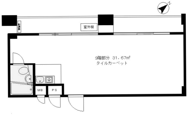 ラフィネ東銀座9F 間取り図
