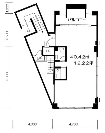 月の家ビル4F 間取り図