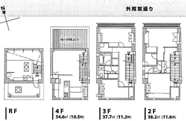 六本木5丁目ビル2-4F 間取り図