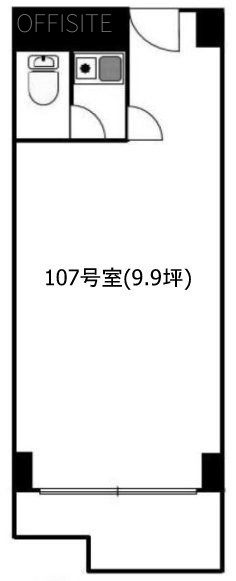 ニュー千駄ヶ谷マンション107 間取り図