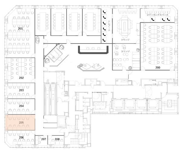CROSSCOOP日本橋(日本橋三丁目スクエア2階・3階)205 間取り図