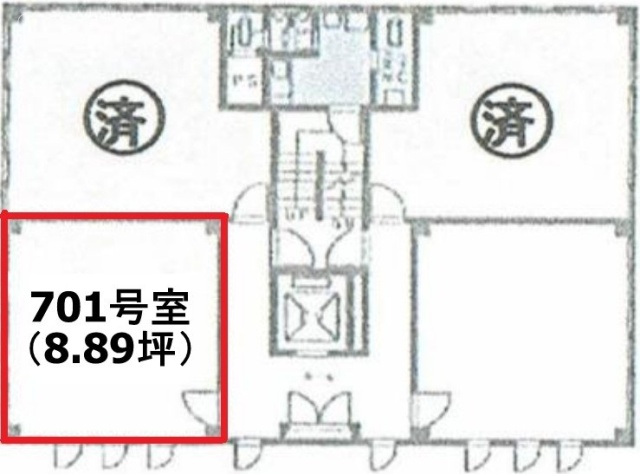相互新富ビル701 間取り図