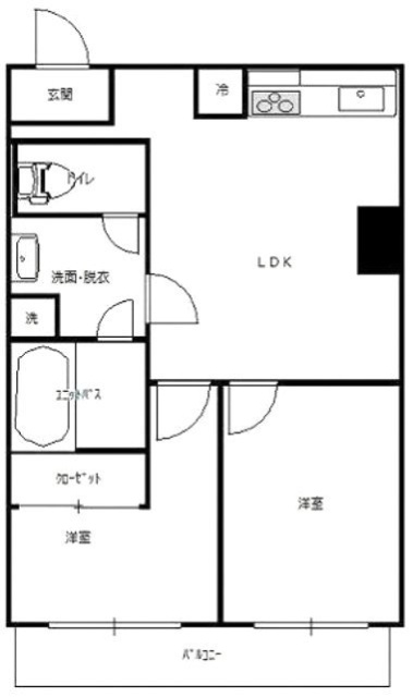 秀和第2南平台レジデンスビル217 間取り図