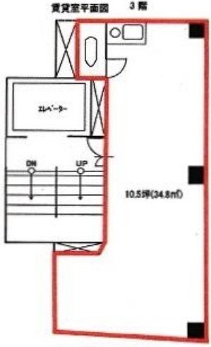 弓矢四国ビル3F 間取り図