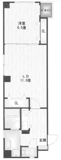 クリスタルスクエアギンザ2302 間取り図
