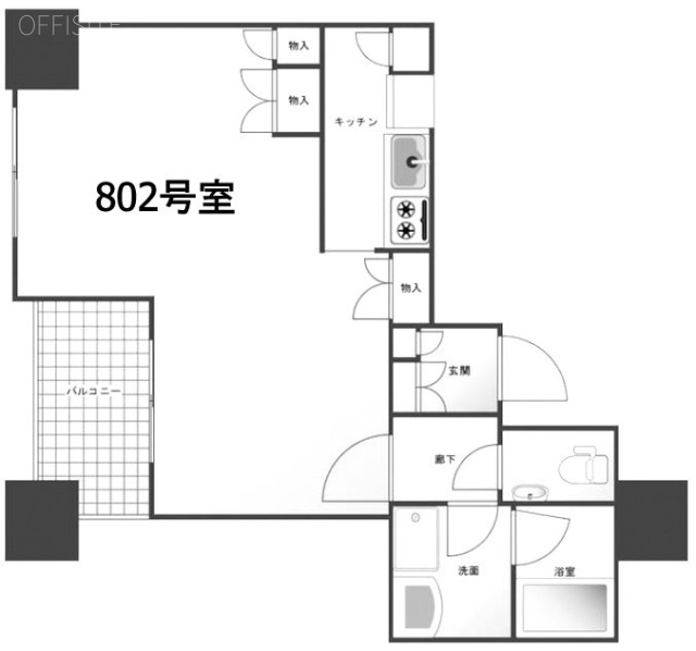 新橋プラザビル802 間取り図