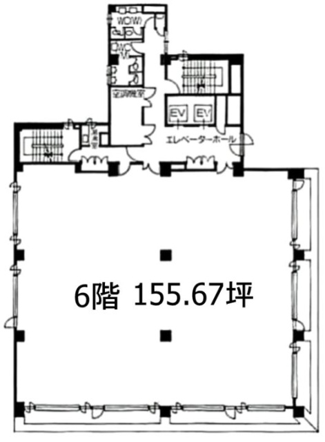 MSC芝大門ビル6F 間取り図