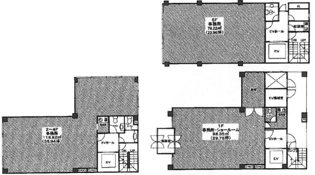 南平台パシフィックビル1F～5F 間取り図