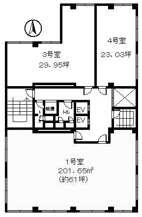 第6カネ長ビル4F 間取り図