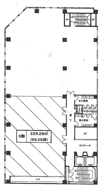 五反田中央ビル5F 間取り図