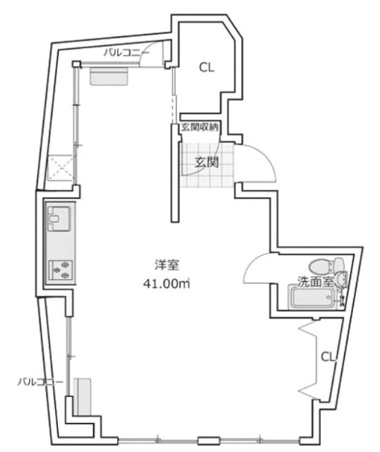 大島ビル5F 間取り図