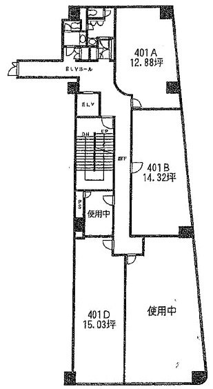 パレール川崎 レッド館401A 間取り図