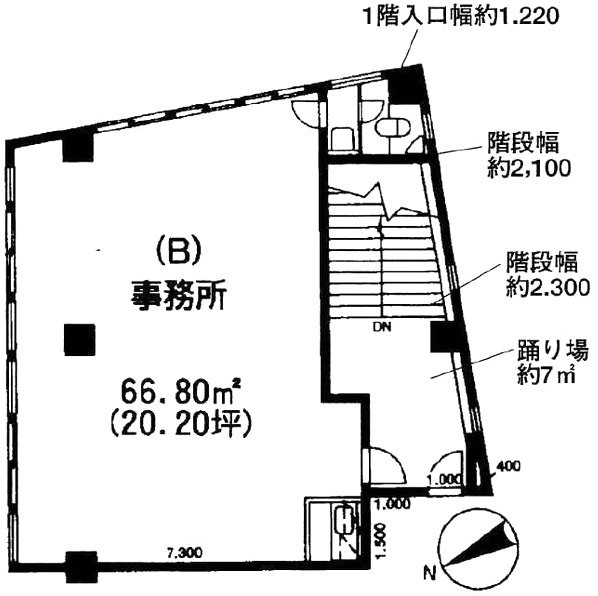 葛飾町黒崎ビルB 間取り図