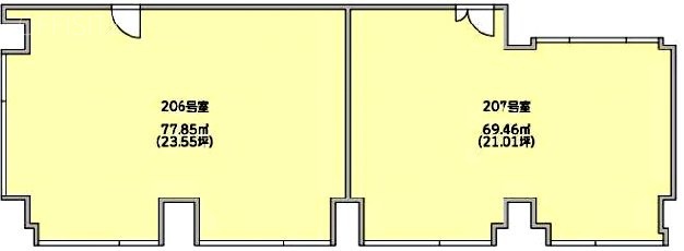 マンションニュー田端206・207 間取り図