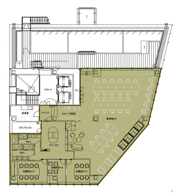 (仮)X-BASE SHIBUYA (クロスベース渋谷)6F 間取り図