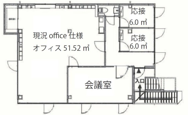 Shirasuna bldg. NAGATACHO2F 間取り図