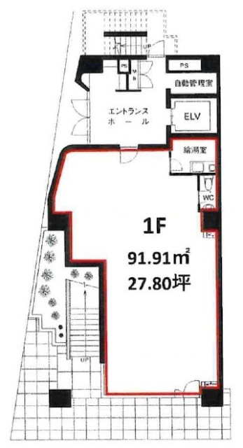 日企栄町ビルディング101 間取り図