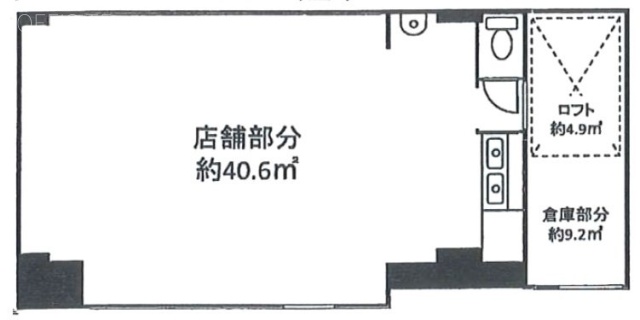 都営市ヶ谷富久町アパート1号棟ビル1F 間取り図