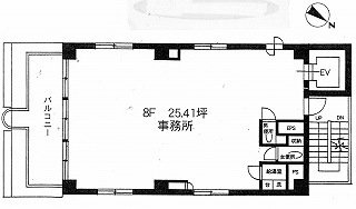 MARUSHINビル8F 間取り図