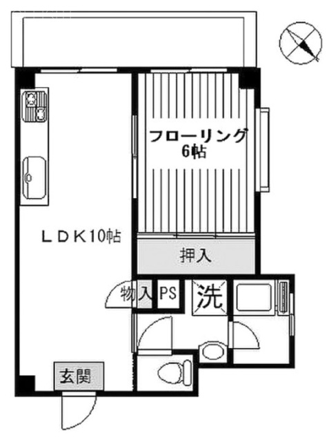 東山マンション201 間取り図