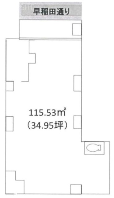 高田馬場ペガサスビル1F 間取り図