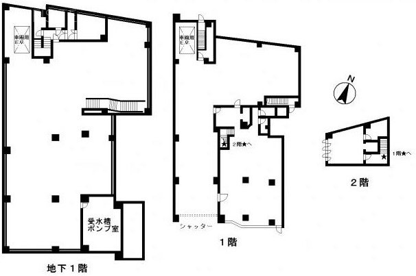 ライオンズマンション西が丘南ビルB1F～2F 間取り図