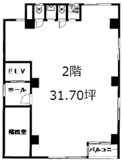 ジャストプレイスビル2F 間取り図