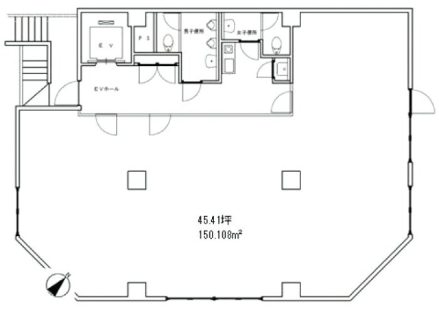 大橋御苑駅ビル別館5F 間取り図