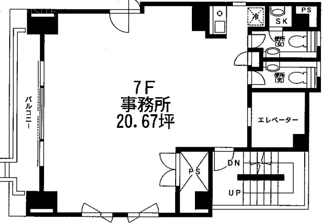 京橋AKビル7F 間取り図