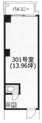 エメラルドアオキビル301 間取り図