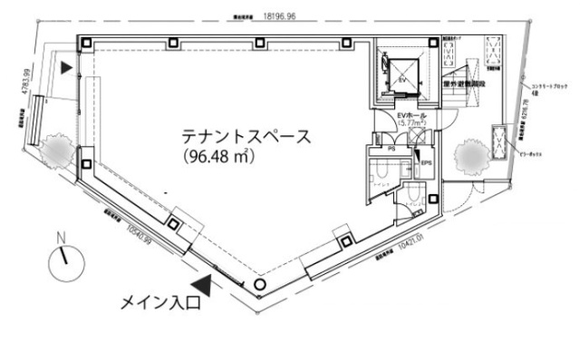 文栄堂渋谷木質ビル1F 間取り図