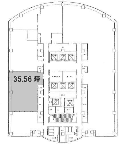 横浜東口ウィスポートビルA2 間取り図