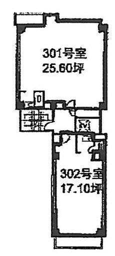 エレメンツ新宿ビル302 間取り図
